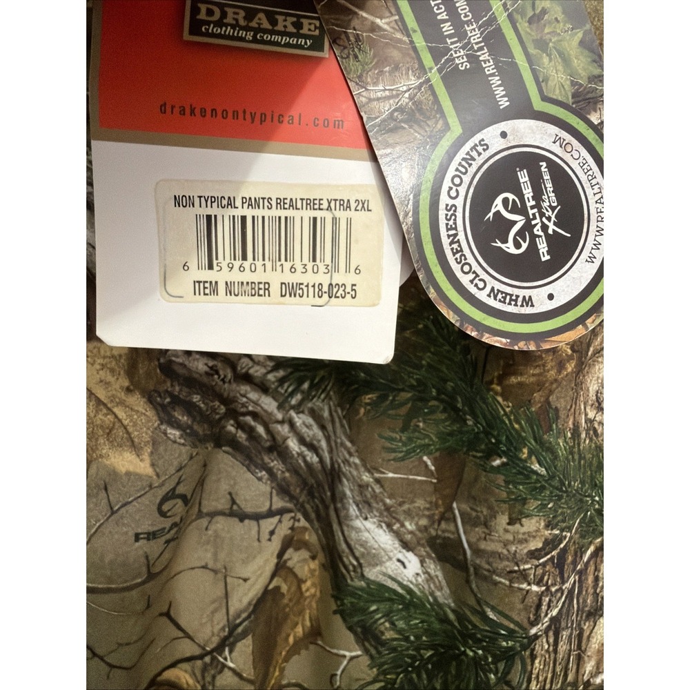 NEW Drake Non-Typical Fleece Lined Pants Men's Sz XXL, RealTree Xtra‎ Camo - Picture 10 of 14